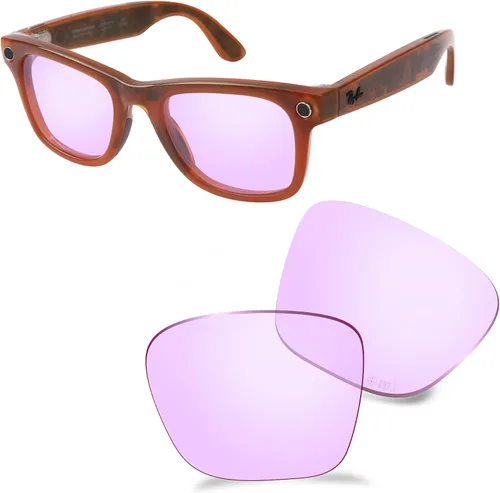 Vista 23 de ANSI Z87.1 Replacement Lens for Ray-Ban Meta Wayfarer Gen1&2&3 Al Glasses Negro ónice