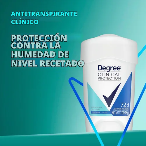 Vista 3 de Degree Clinical Protection Desodorante antitranspirante, 3 unidades, 1.6