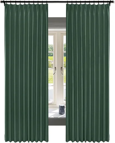 Vista 29 de Fcosie Juego de 2 paneles de cortinas opacas extralargas de 120 pulgadas de largo, cortinas de doble capa para oscurecer la habitación, paneles