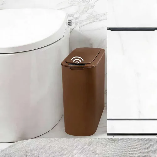 Vista 11 de TIPGO - Cubo de basura automático con sensor de movimiento para baño con tapa, basurero táctil de 2.6 galones, papelera de basura inteligente