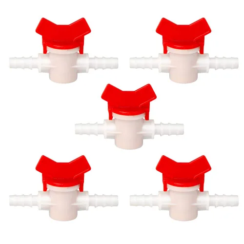 Vista 10 de Feelers Válvula de interruptor de riego por goteo, válvula de bola de identificación de manguera de púas de 1 pulgada para mangueras de riego por