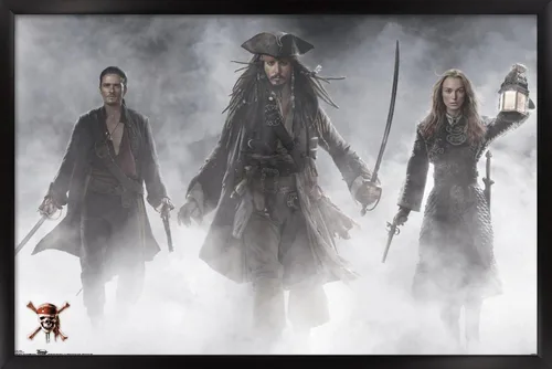Vista 8 de Trends International Disney Pirates of the Caribbean: At World's End - Póster de pared de grupo, 14.725 x 22.375 pulgadas, versión enmarcada