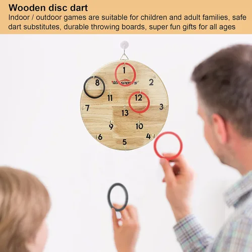 Vista 9 de Win SPORTS Juego de lanzamiento de anillos, interior y exterior, para niños y adultos, para la familia, divertida puerta trasera o para colgar
