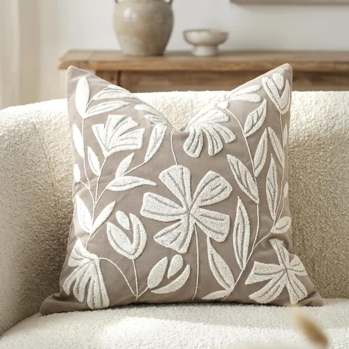 Vista 37 de BlissBlush - Funda de almohada lumbar decorativa de 12 x 20 pulgadas, funda de almohada de terciopelo beige neutro para sofá, sala de estar, cojín