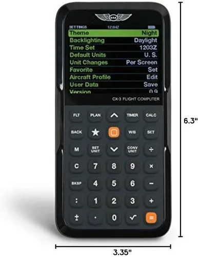 Vista 2 de Computadora de vuelo ASA CX-3 Calculadora de aviación avanzada para estudiantes pilotos y profesionales Aprobado por la FAA para exámenes