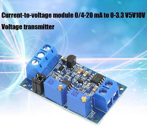 Vista 2 de Acxico 4 unids módulo convertidor de corriente a voltaje 0/4-20mA a 0-3.3V 0-5V 0-10V Transmisor de voltaje Conversión de señal Placa