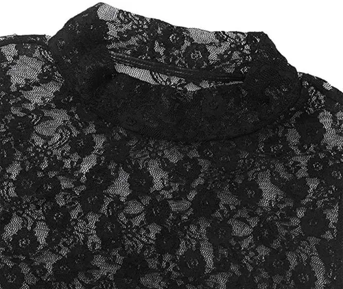 Vista 7 de Leyerer - Camiseta sin mangas para mujer con malla transparente