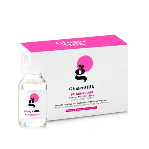 Vista 9 de Ampolla nutritiva para el tratamiento del cabello con proteínas y provitamina B5 de Jengibre BE GENEROUS (Paquete de 3 x 0.5 fl oz)