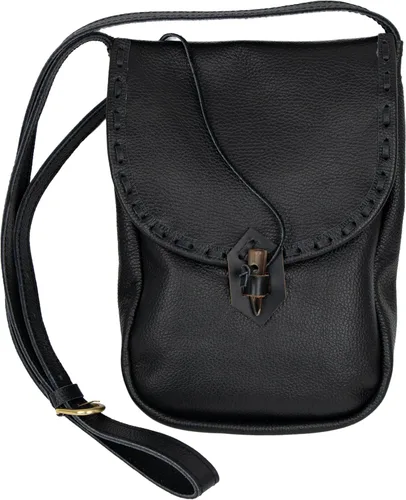 Vista 8 de Mythrojan - Bolso de Cintura de Cuero Vikingo - Accesorios para Vestimenta Medieval y Renacentista - Bolso de Cintura LARP - Bolso de Monedas