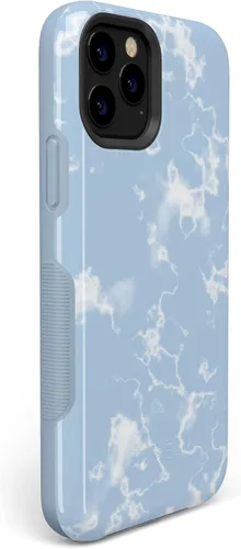 Vista 2 de Casely Funda para iPhone 11 Pro Max Funda de nubes de mármol azul claro