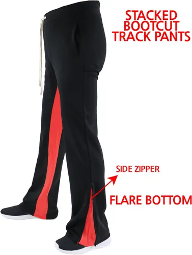 Vista 5 de SCREENSHOT Pantalones deportivos 3202 para hombre, ropa urbana, apilados, acampanados, de alta calidad, pantalones deportivos para entrenamiento