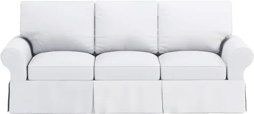 Vista 5 de Funda para cama de algodón denso. Se adapta a Pottery Barn PB Basic de tres asientos. Una funda de calidad para sofá cama de 3 plazas