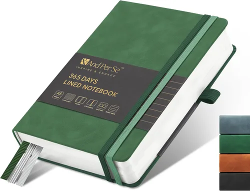Vista 60 de ⩓ Per Se Cuaderno de Diario con Líneas (3 Paquetes), 160 Páginas Papel Grueso 100GSM, A5 Tapa Dura Cuadernos con Rayas Universitarias para Escribir