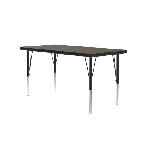 Vista 56 de Correll - Mesa de actividades rectangular Econoline de 30 x 60 pulgadas, parte superior de melamina de granito gris, altura ajustable