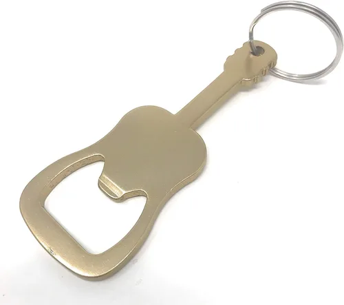 Vista 2 de Corona Llavero abrebotellas con forma de guitarra
