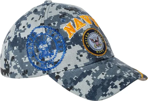 Vista 2 de Gorra de béisbol bordada con licencia oficial de la Marina de los Estados