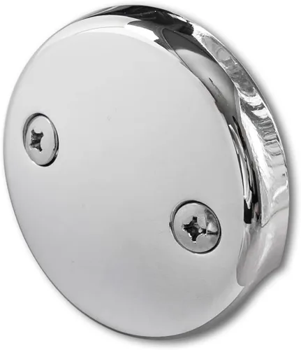 Vista 7 de Placa de Desborde de Desagüe de Bañera de Doble Orificio con Dos Tornillos a Juego, Fácil de Instalar, Negro Mate