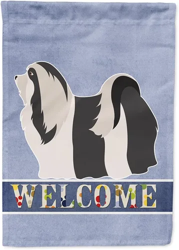 Vista 114 de Caroline's Treasures BB8334GF AIDI Bandera de jardín para perro de montaña del Atlas, bandera de buzón azul, bandera decorativa para patio exterior