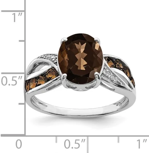 Vista 6 de IceCarats 925 Sterling Silver Diamond Gemstone Ring