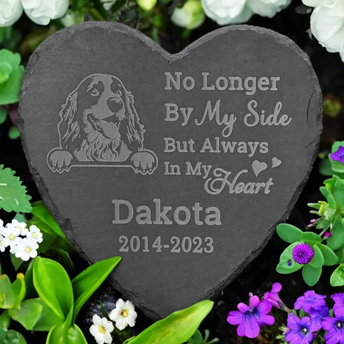 Vista 23 de Piedra conmemorativa de Akita Inu, regalos conmemorativos de Akita Inu, regalos para la pérdida de Akita Inu, en memoria de Akita Inu, regalos