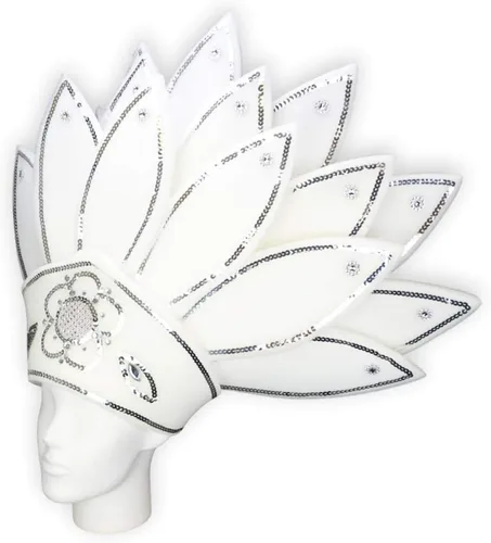Vista 104 de Foam Party Hats: Feathers Princess Crown – Handmade Fancy Feather Crown for Weddings, Parties & Costumes