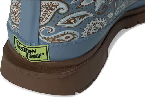 Vista 6 de Western Chief Botas de lluvia altas e impermeables para jardín al aire libre para mujer Bandana