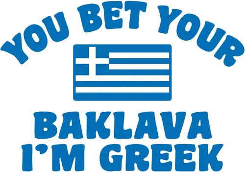 Vista 2 de CafePress Pegatina para parachoques de coche ovalada Baklava griega divertida