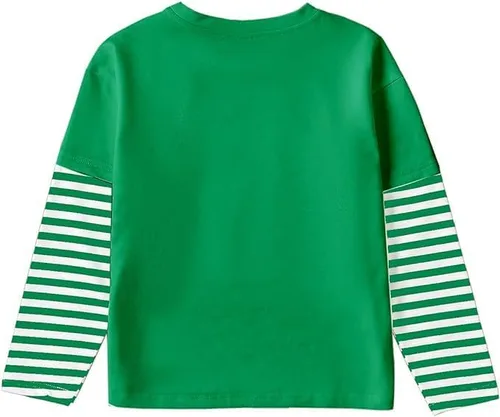 Vista 6 de Camiseta del Día de San Patricio para niños y niñas, camiseta irlandesa con diseño de camión de dinosaurio, trébol irlandés, camisetas de manga