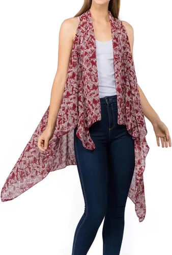 Vista 22 de Scarfand's - Chaleco de cárdigan largo para mujer, ligero, sin mangas, con parte delantera abierta