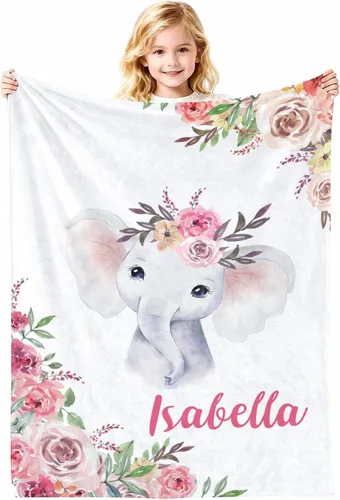 Vista 24 de Manta de bebé personalizada con nombre, cobijas de franela suaves y personalizadas con diseño de animales para recién nacidos, niños y niñas