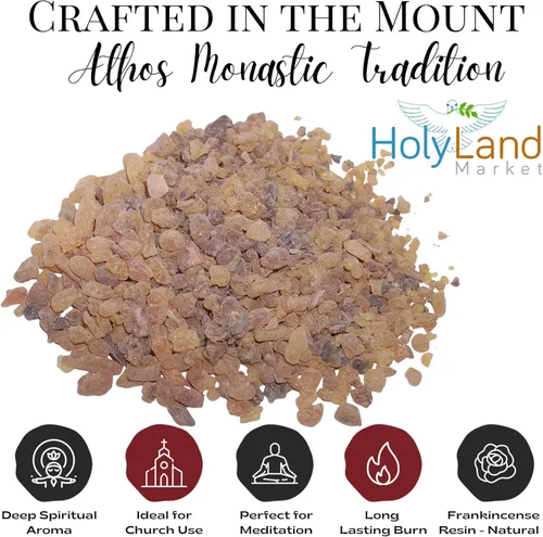 Vista 3 de Auténtico incienso de incienso de Tierra Santa – Aroma sagrado del Santo Sepulcro y las Iglesias de Natividad – Hecho a mano por monjes del Monte