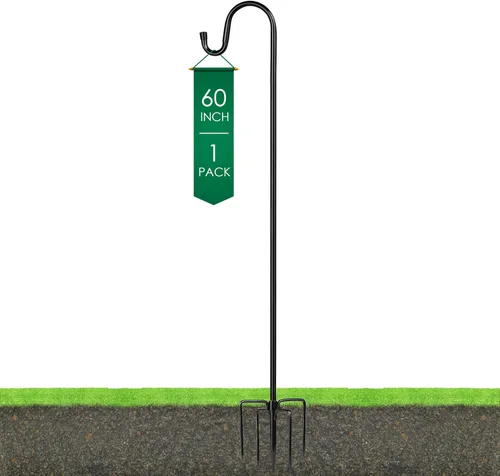 Vista 20 de Shepherd-Hooks Adjustable for Bird-Feeder Lantern Plant-Hook Garden-Stake - Plant Stand Hanger for Outdoor Flower Basket, Bird Feeder Hanger