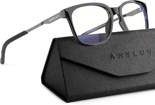Vista 9 de ANYLUV Blue Light Glasses for Men, Lightweight Computer Gaming Glasses, Stylish Anti Eyestrain Blue Light Blocking Men