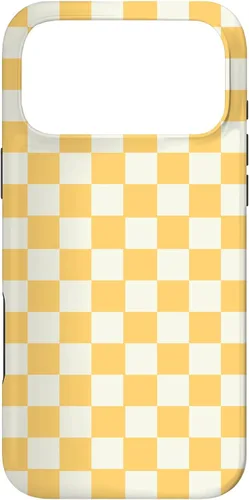 Vista 22 de Yellow Checkered Checker Checkerboard Classic Pattern Case for iPhone 17