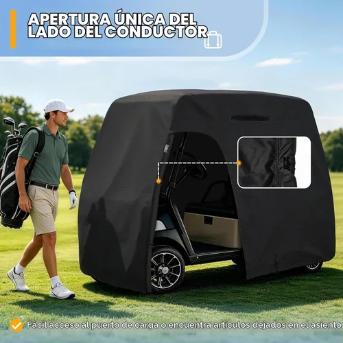Vista 5 de Explore Land Funda impermeable para carrito de golf universal, compatible con la mayoría de marcas, para 2/4/6 pasajeros