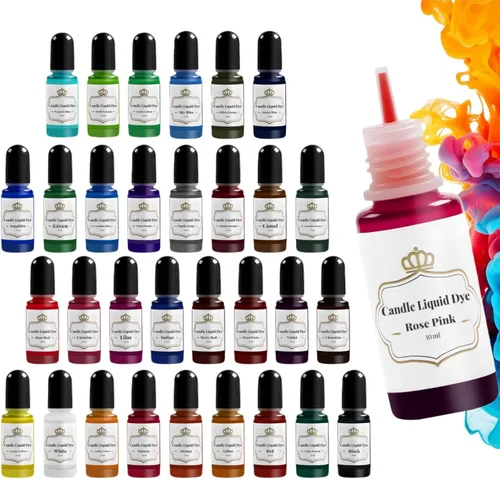 Vista 12 de YRYM HT Tinte de vela, 12 colores para hacer velas (12 botellas)