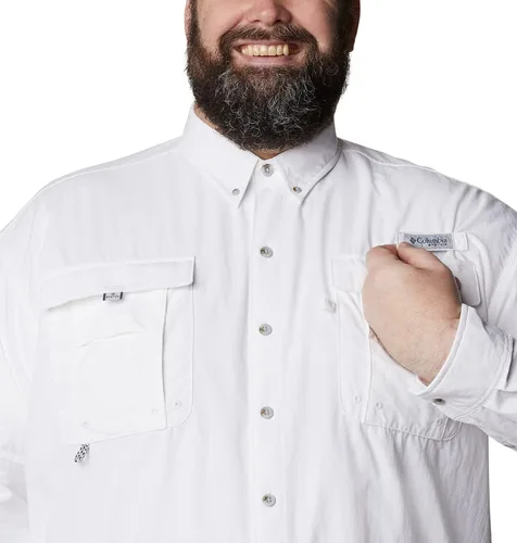Vista 4 de Columbia Bahama II - Camisa de manga larga para hombre, color blanco, talla XL