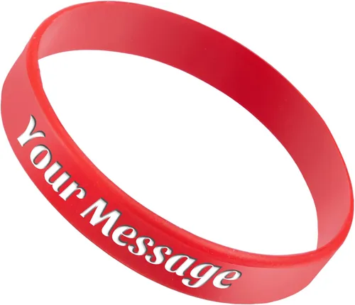 Vista 14 de 50 pulseras de silicona personalizadas para motivación, recuerdos de fiesta, eventos, cumpleaños, conciencia Negro