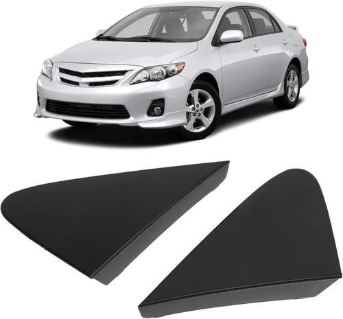 Vista 5 de 2 piezas de cubierta de esquina para guardabarros de espejo retrovisor compatible con Toyota Corolla 2008-2013, ribete triangular duradero