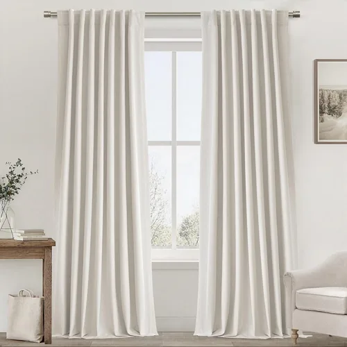 Vista 39 de UHITECH Short Blackout Curtains for Bedroom 24 Inch Long 2 Panels, Beige