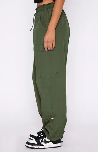 Vista 2 de DISCIPBUSH Pantalones cargo holgados para mujer, pantalones de paracaídas para mujer, pantalones rave, pantalones Y2K, trajes de festival para mujer