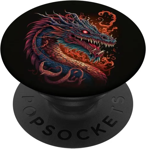 Vista 6 de Cool Fantasy Chinese Asian Dragon PopSockets MagSafe PopGrip para iPhone