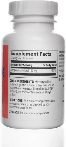 Vista 2 de Sulfato de Zinc 220 mg 100 cápsulas Suplemento dietético
