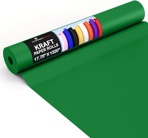 Vista 25 de Crown Display Rollo de papel kraft negro de 17.75 x 1320 pulgadas (110 pies), papel de regalo kraft perfecto como papel de envío, rollo de papel