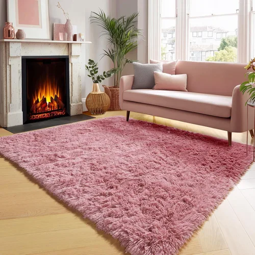 Vista 86 de ONASAR - Alfombra de pasillo negra de 2 x 6 pies, esponjosa, lavable, ultrasuave, afelpada, peluda, tapete para bebés, dormitorio de niños, armario