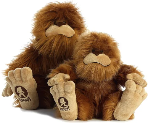 Vista 6 de Aurora® Fantasía Misteriosa Animal de Peluche Pie Grande - Compañero Mítico - Aventuras Imaginativas - Marrón 10 Pulgadas