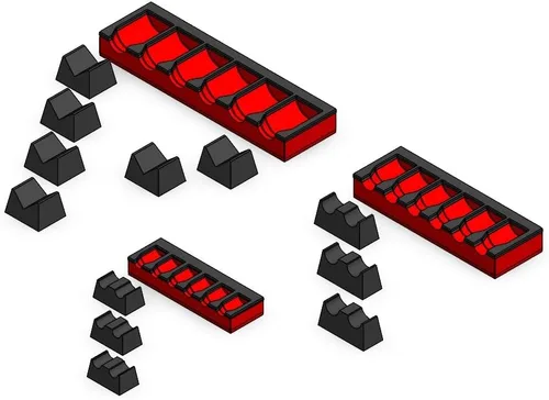 Vista 4 de MagAttach Organizadores de Extensión de Dados (1/2", Negro/Negro)