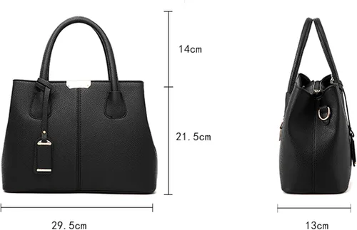 Vista 4 de Covelin bolso de mano de cuero durable tamaño mediano, mini bandolera, para mujer.