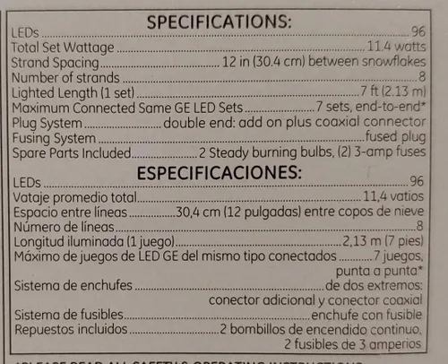 Vista 4 de GE Color Choice 8 unidades de mini copos de nieve LED multifunción que cambian