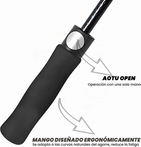 Vista 6 de Paraguas de golf extragrande de 62, 68 y 72 pulgadas, con doble dosel ventilado, resistente al viento, impermeable, de apertura automática